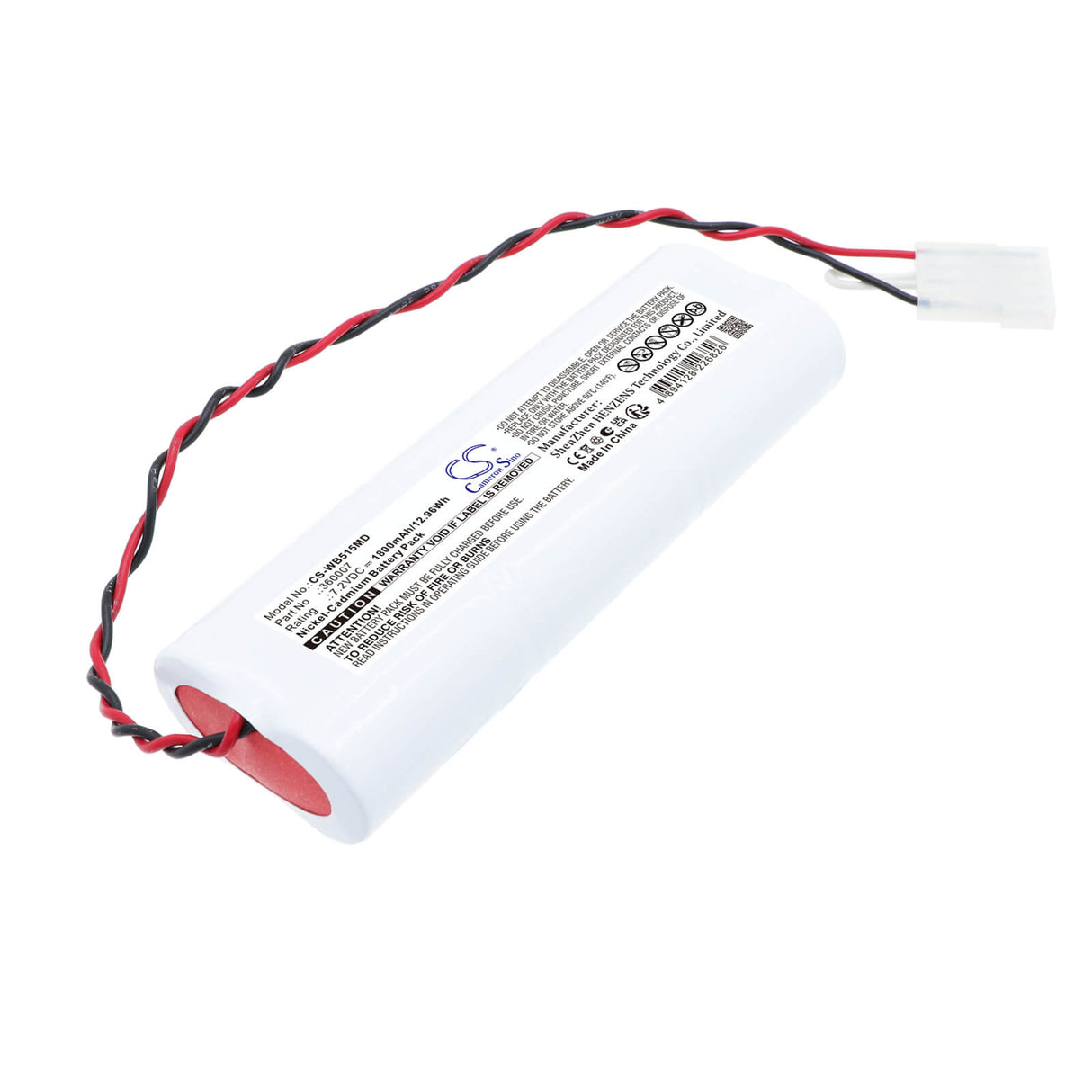 7.2V, Ni-CD, 1800mAh, Medical battery fits Welch-Allyn, 360002-20009, 5152, 5702, 12.96Wh Medical Cameron Sino Technology Limited