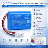 7.4V, Li-ion, 10200mAh, Medical battery fits WEGO, SPQDCY2S3P, P12n, Surpass P12N, 75.48Wh Medical Cameron Sino Technology Limited