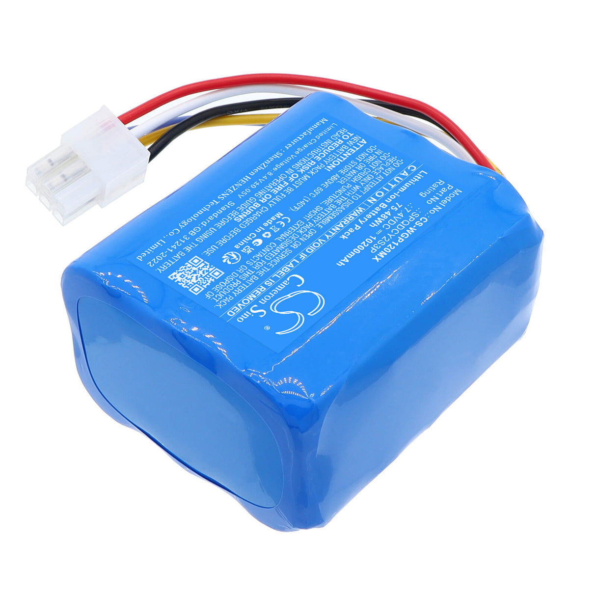 7.4V, Li-ion, 10200mAh, Medical battery fits WEGO, SPQDCY2S3P, P12n, Surpass P12N, 75.48Wh Medical Cameron Sino Technology Limited