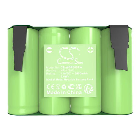 4.8V, Ni-MH, 2000mAh, Gardening Tools battery fits Wolf Garten, Hr-4/5au, Accu 60, 9.6Wh Gardening Tools Cameron Sino Technology Limited