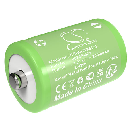 1.2V, Ni-MH, 2000mAh, Shaver battery fits Wahl, 00745-301, 7060, 9020, 2.4Wh Shaver Cameron Sino Technology Limited