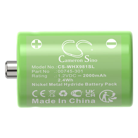 1.2V, Ni-MH, 2000mAh, Shaver battery fits Wahl, 00745-301, 7060, 9020, 2.4Wh Shaver Cameron Sino Technology Limited