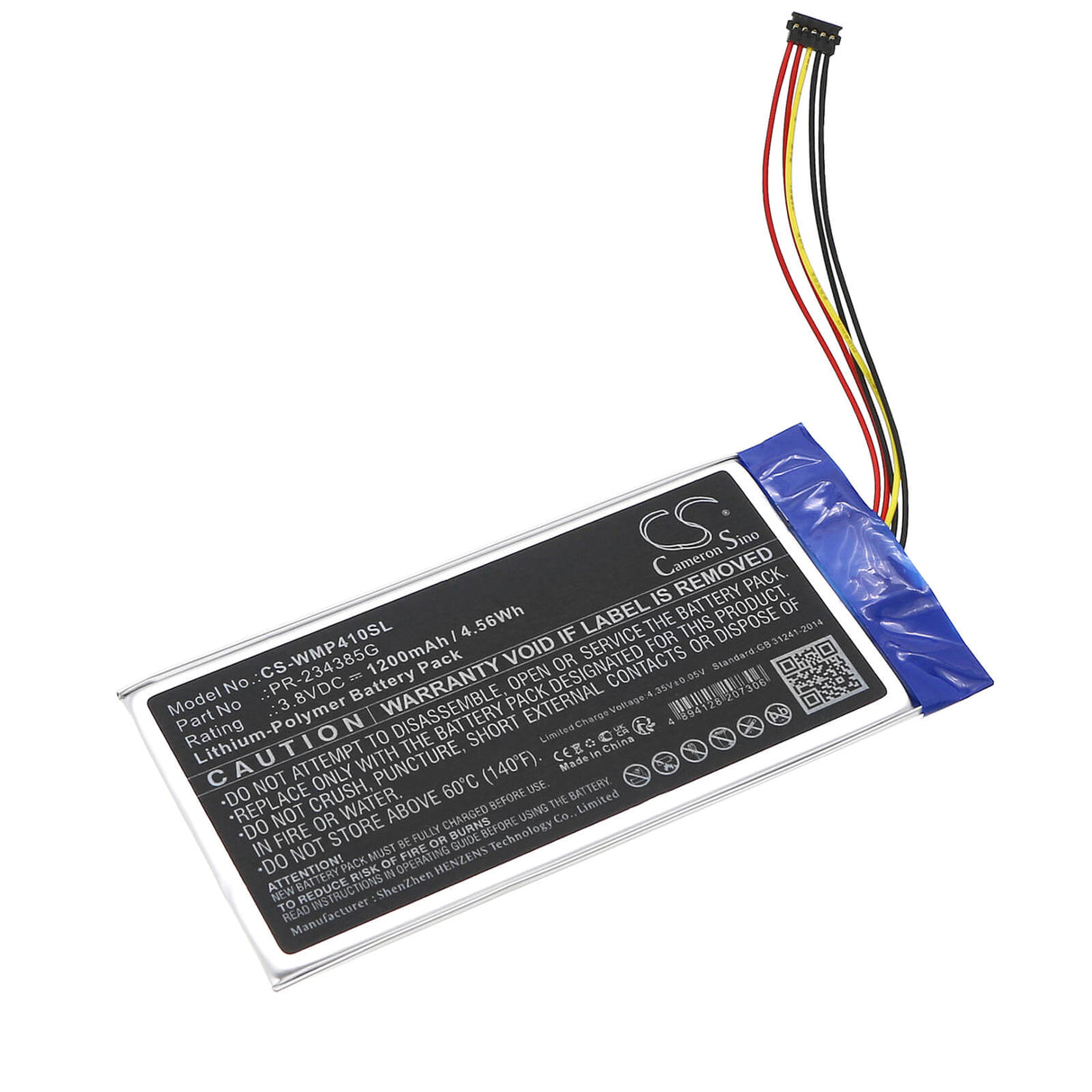 3.8V, Li-Polymer, 1200mAh Digital Drawing Pad Battery fits Wacom, Ctl4100, Ctl-4100/k0-c, 4.56Wh Digital Drawing Pad Cameron Sino Technology Limited