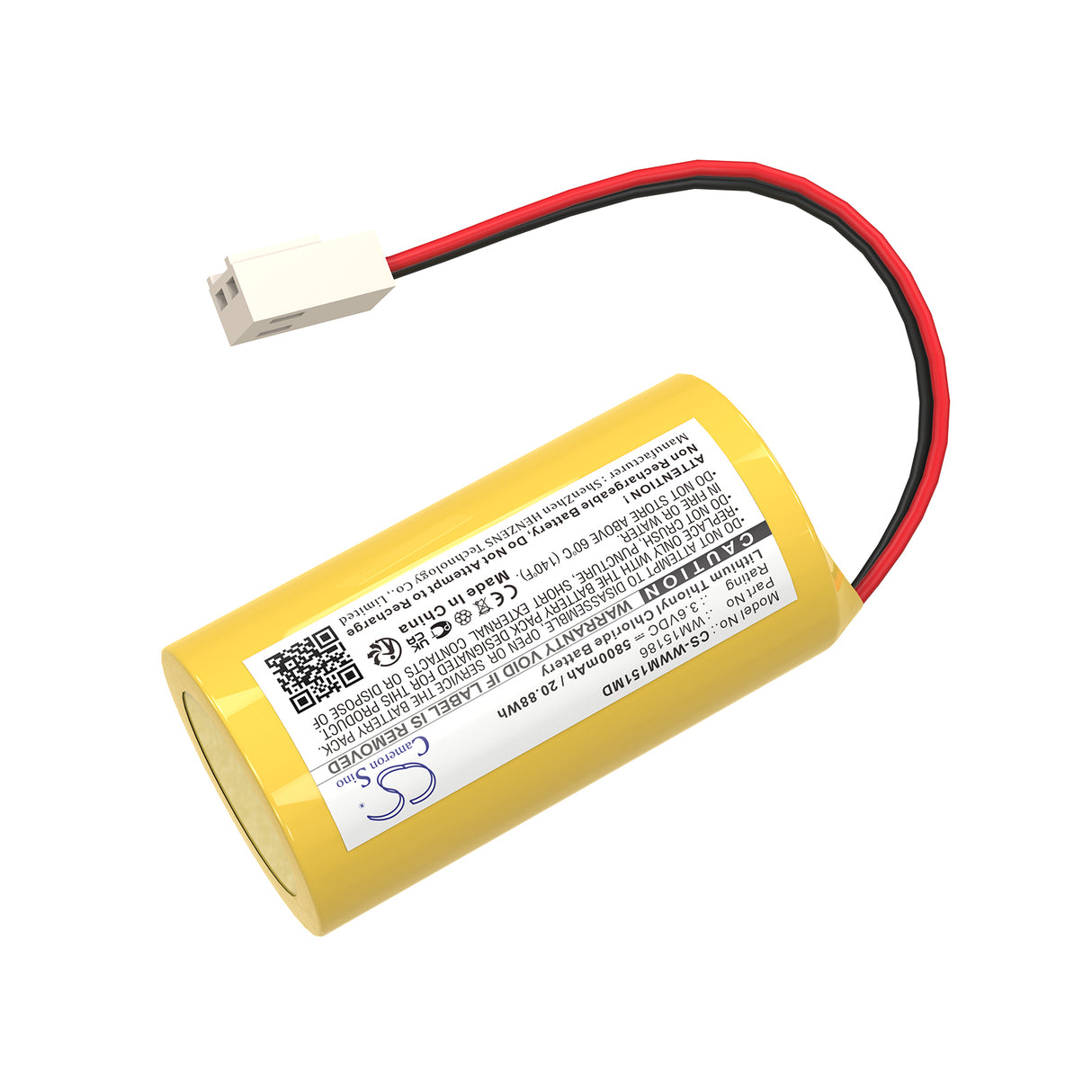 3.6V, Li-SOCl2, 5800mAh, Medical battery fits Weinmann, 88888696, MEDUMAT, 20.88Wh Medical Cameron Sino Technology Limited (Medical)