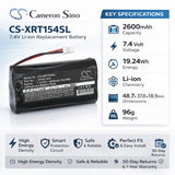 7.4V, Li-ion, 2600mAh, Equipment, Survey, Test battery fits X-Rite, XRSE1544, SE15-44, SE15-46, 19.24Wh Equipment, Survey, Test Cameron Sino Technology Limited