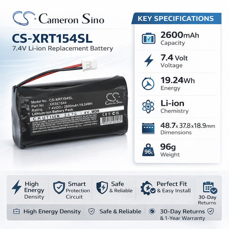 7.4V, Li-ion, 2600mAh, Equipment, Survey, Test battery fits X-Rite, XRSE1544, SE15-44, SE15-46, 19.24Wh Equipment, Survey, Test Cameron Sino Technology Limited