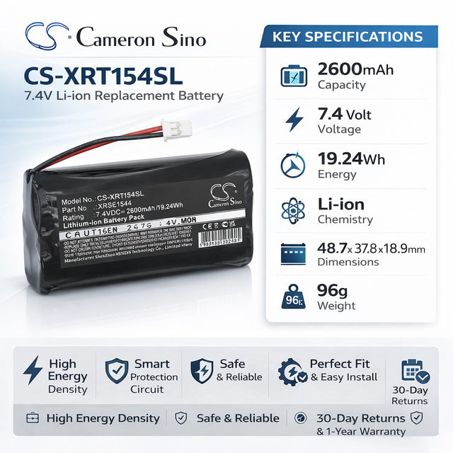 7.4V, Li-ion, 2600mAh, Equipment, Survey, Test battery fits X-Rite, XRSE1544, SE15-44, SE15-46, 19.24Wh Equipment, Survey, Test Cameron Sino Technology Limited