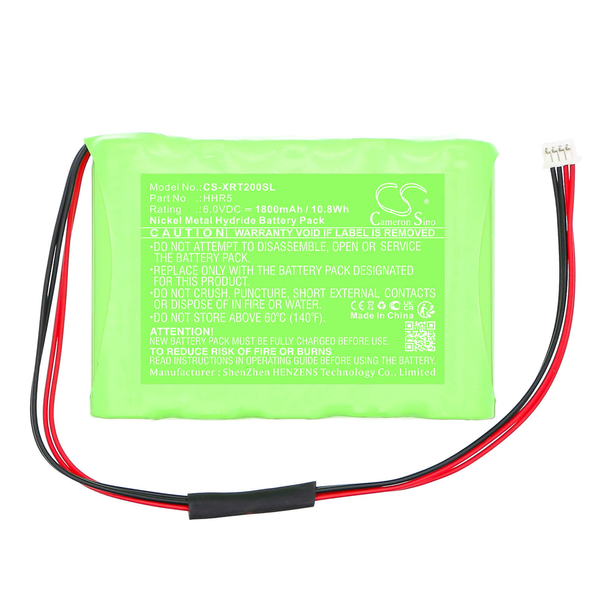 6.0V, Ni-MH, 1800mAh, Equipment, Survey, Test battery fits X-Rite, HHR5, CCD4, CCD5, 10.8Wh Equipment, Survey, Test Cameron Sino Technology Limited