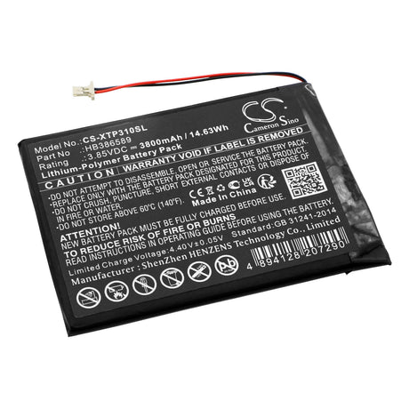 3.85V, Li-Polymer, 3800mAh Diagnostic Scanner Battery fits Xtool, Autopropad Lite, Autopropad Lite Version Auto K, 14.63Wh Diagnostic Scanner Cameron Sino Technology Limited