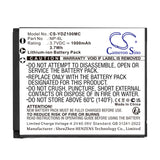 3.7V, Li-ion, 1000mAh, Camera battery fits Generic, NP-6L, FHD 1080P 44MP Digital Camera, 3.7Wh Camera Cameron Sino Technology Limited