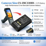 3.7V, Li-ion, 5200mAh, Barcode Scanner battery fits Zebra, BT-000337, MC33, MC330, 19.24Wh Barcode Scanner Cameron Sino Technology Limited