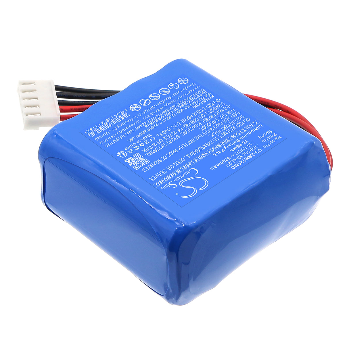 14.8V, Li-ion, 5200mAh, Medical battery fits Zoncare, INR18650-4S2P, QZ-1212, 76.96Wh Medical Cameron Sino Technology Limited (Medical)