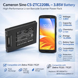 3.85V, Li-ion, 3700mAh, Barcode Scanner battery fits Zebra, BT-000473, TC22, TC27, 14.25Wh Barcode Scanner Cameron Sino Technology Limited