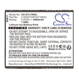 3.8V, Li-ion, 2000mAh, Mobile, SmartPhone battery fits ZTE, LI3822T43P3H716043, Blade A30, Blade A320, 7.6Wh Mobile, SmartPhone Cameron Sino Technology Limited