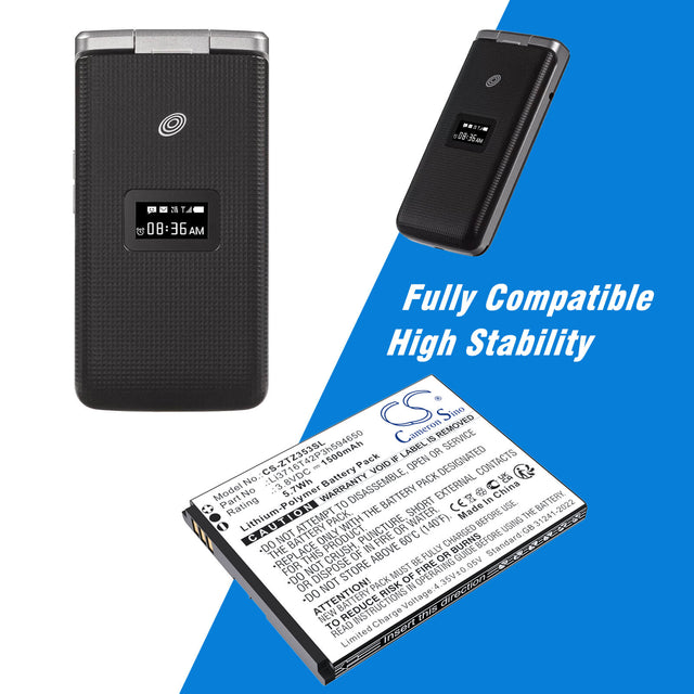 3.8V, Li-Polymer, 1500mAh, Mobile, SmartPhone battery fits Zte, Li3716T42P3h594650, 353VL, 5.7Wh Mobile, SmartPhone Cameron Sino Technology Limited