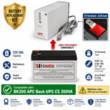 APC BK350 / CS 350VA UPS Battery Replacement – 12V 7Ah AGM RBC2 (1 Pack) UPS Batteries CB Range