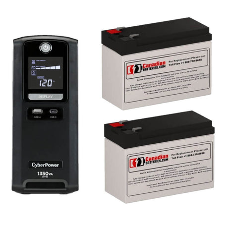 UPS Batteries For Cyberpower CST135UC UPS, 1350VA, 2 X 12v, 9ah - 108wh UPS Batteries CB Range