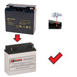 12V, 17Ah, replacement battery for Celltech Ct17-12 with NB terminals Sealed Lead Acid CB Generic