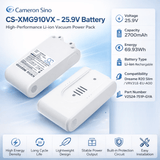 25.9V, Li-ion, 2700mAh, Vacuum battery fits Dreame, V2524-7S1P-GYA, R20 Slim, VRV31E-EU-A00, 69.93Wh Vacuum Cameron Sino Technology Limited