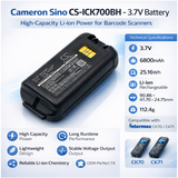 Barcode scanner battery For Intermec Ck70, Ck71 3.7v, 6800mah - 25.16wh Barcode Scanner Cameron Sino Technology Limited