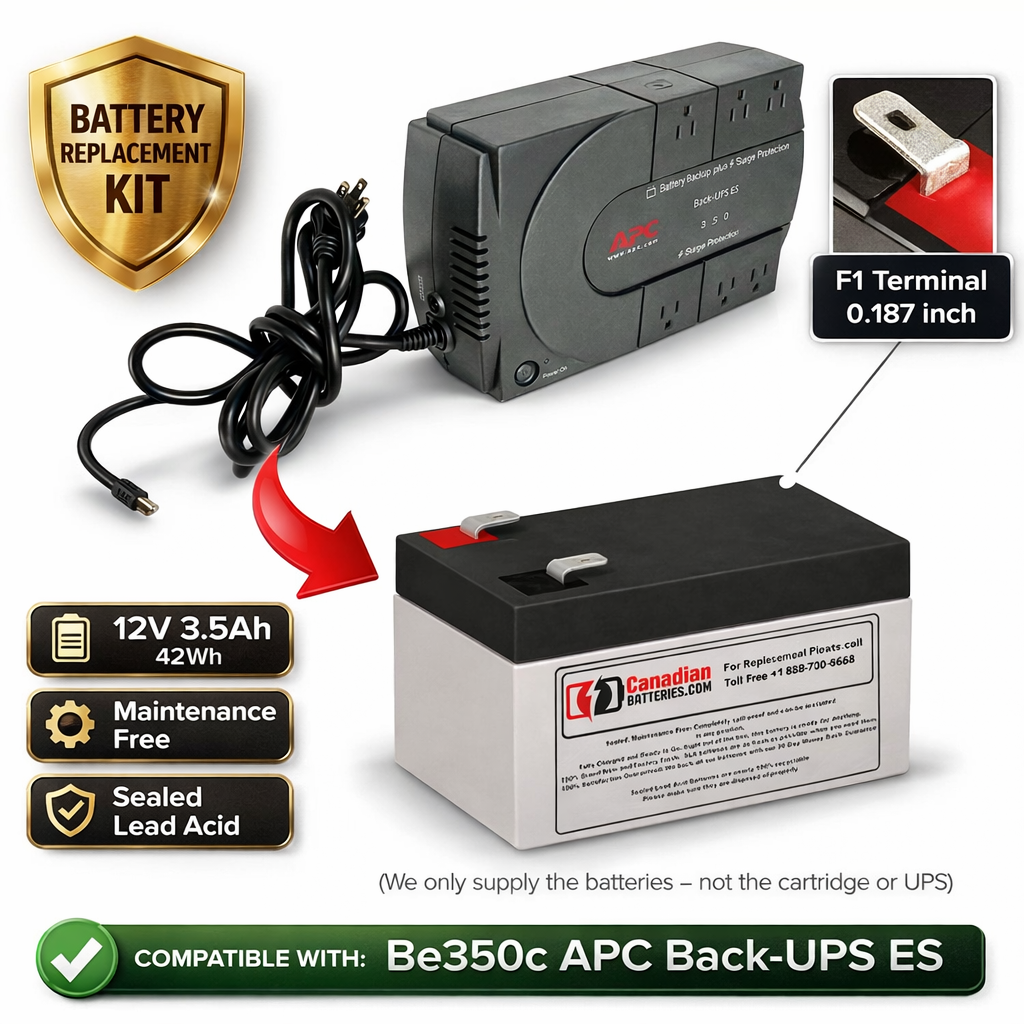 Be350c Apc Back UPS Es Battery, 1 x 12V 3.5Ah UPS Batteries CB Range