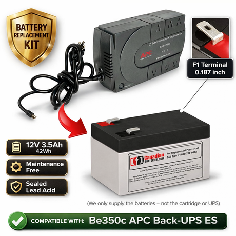 Be350c Apc Back UPS Es Battery, 1 x 12V 3.5Ah UPS Batteries CB Range