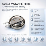 Seiko MS621FE-FL11E 3v, 5.5mah rechargeable coin cell Coin Cell Batteries Seiko
