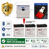 Tripp Lite BC400LAN UPS Battery Replacement 3 Pack 6V 4.5Ah AGM UPS Batteries CB Range
