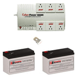 Batteries For Cyberpower Cps1000avr UPS, 2 X 12v, 7ah - 84wh UPS Batteries CB Range