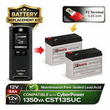 UPS Batteries For Cyberpower CST135UC UPS, 1350VA, 2 X 12v, 9ah - 108wh UPS Batteries CB Range