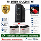CyberPower CP1500PFCLCD UPS Battery Replacement – 12V 9Ah AGM (2 Pack, T2 Terminals) UPS Batteries CB Range