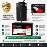 UPS Battery For Cyberpower CP425G3, 350 / 425 VA / 1 X 12v, 3.6ah UPS Batteries CB Range