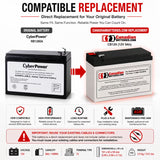CyberPower RB1280A UPS Battery 1 x 12V 9Ah AGM 108Wh UPS Batteries CB Range
