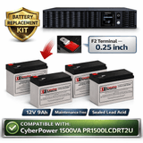 Batteries For Cyberpower 1500VA pr1500lcdrt2u UPS, 4 X 12v, 9ah - 108wh UPS Batteries CB Range