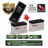 CyberPower CP1350AVRLCD UPS Battery Replacement 2 Pack 12V 9Ah AGM UPS Batteries CB Range
