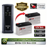 UPS Batteries For Cyberpower Cp1500avrt UPS, 2 X 12v, 9ah - 108wh UPS Batteries CB Range
