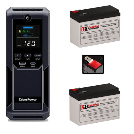 Batteries For Cyberpower Cp900avr UPS, 2 X 12v, 7ah - 84wh UPS Batteries CB Range