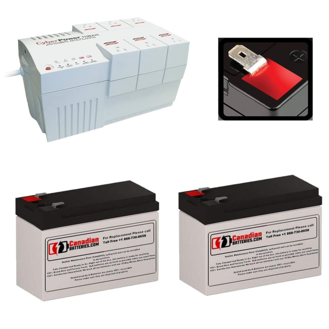 Batteries For Cyberpower Cps1100avr UPS, 2 X 12v, 7ah - 84wh UPS Batteries CB Range