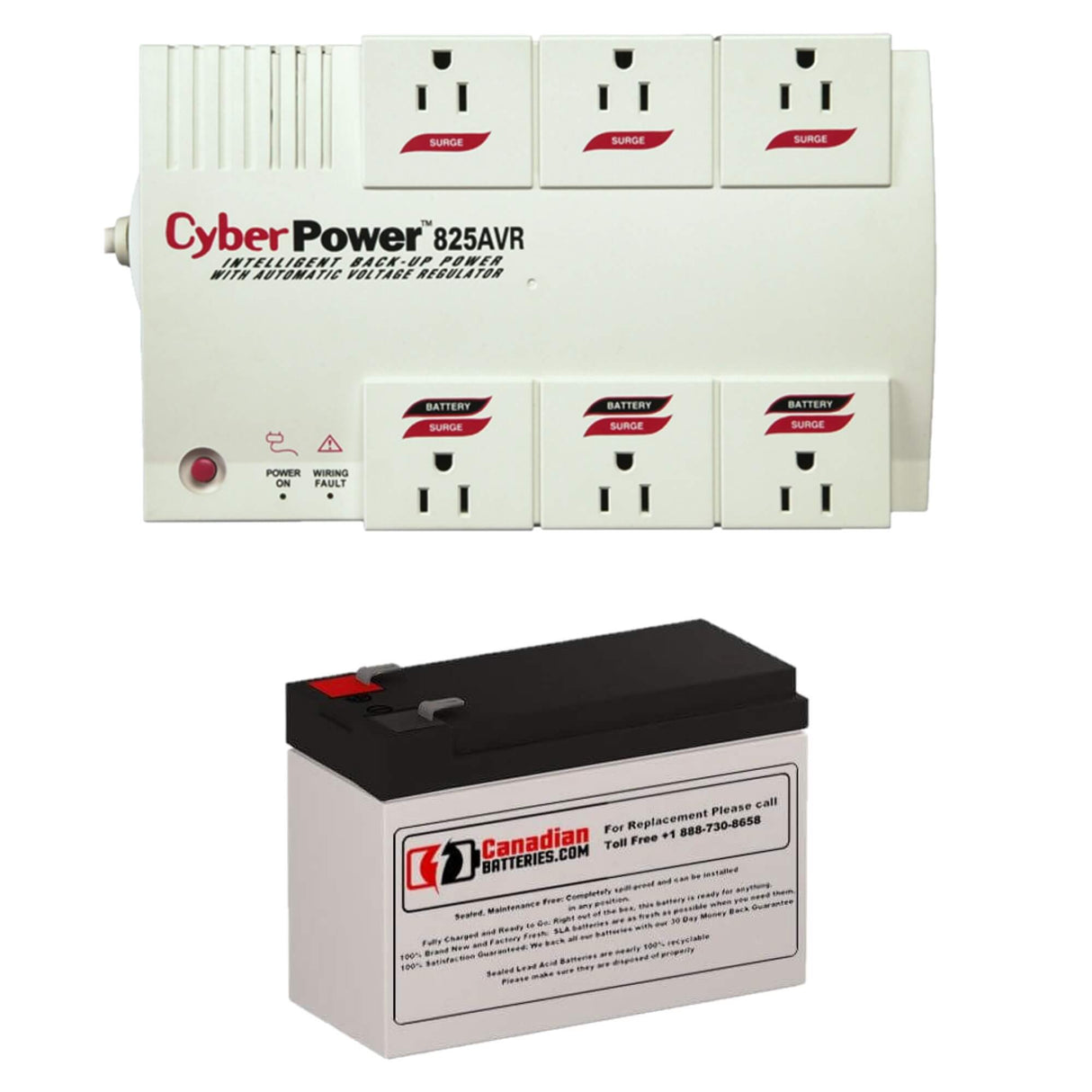 Battery For Cyberpower Cps825avr UPS, 1 X 12v, 7ah - 84wh UPS Batteries CB Range