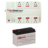 Battery For Cyberpower Cps825avr UPS, 1 X 12v, 7ah - 84wh UPS Batteries CB Range