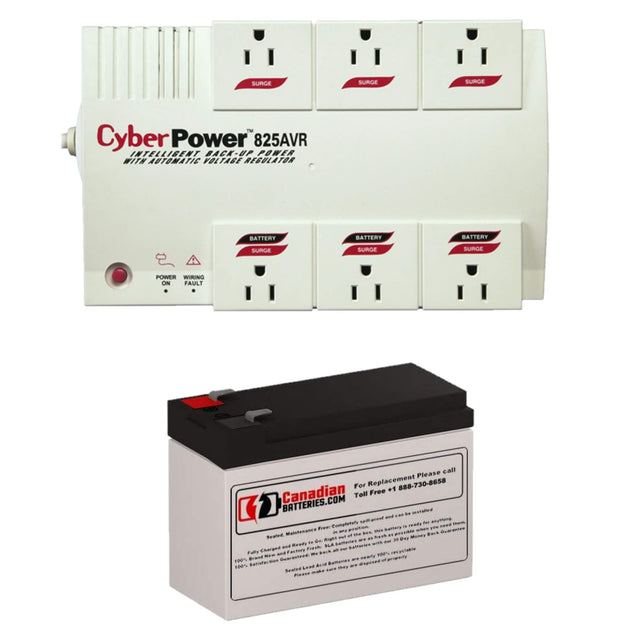 Battery For Cyberpower Cps825avr UPS, 1 X 12v, 7ah - 84wh UPS Batteries CB Range
