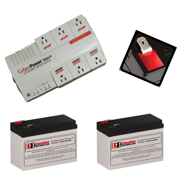 Batteries For Cyberpower Cps900avr UPS, 2 X 12v, 7ah - 84wh UPS Batteries CB Range