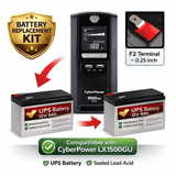 UPS Batteries For Cyberpower LX1500GU UPS, 2 X 12v, 9ah - 108wh UPS Batteries CB Range