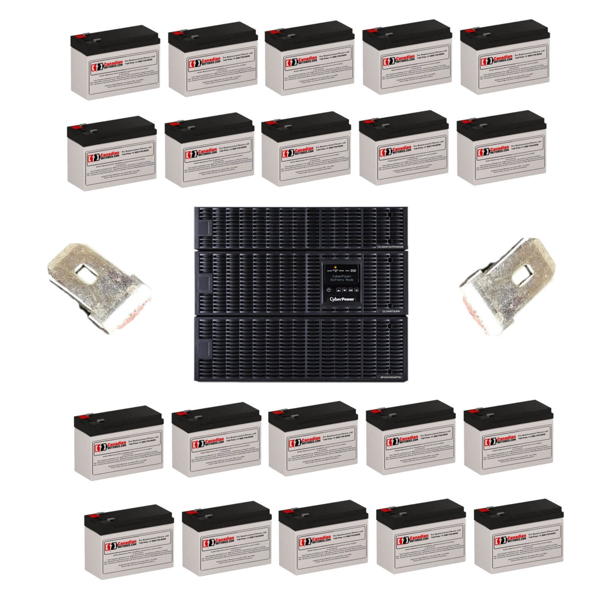 Batteries For Cyberpower Ol10000rt3utf UPS, 20 X 12v, 9ah UPS Batteries CB Range