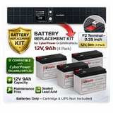 Batteries For Cyberpower Or2200lcdrtxl2u UPS, 4 X 12v, 9ah - 2100 VA / 1650 W UPS Batteries CB Range