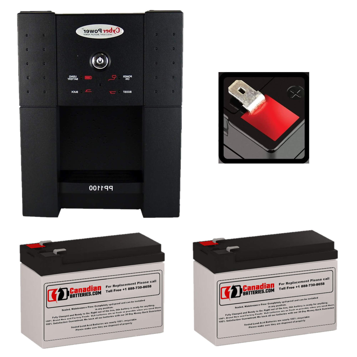Batteries For Cyberpower Pp1100sw UPS, 2 X 12v, 10ah - 120wh UPS Batteries CB Range