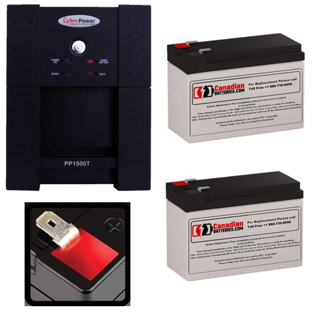 Batteries For Cyberpower Pp1500swt2 UPS, 2 X 12v, 10ah - 120wh UPS Batteries CB Range
