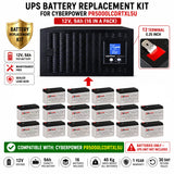 CyberPower PR5000LCDRTXL5U UPS Battery Kit 16 Pack 12V 9Ah UPS Batteries CB Range