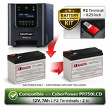 Batteries For Cyberpower Pr750lcd UPS, 2 X 12v, 7ah - 84wh UPS Batteries CB Range