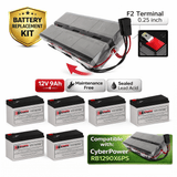 Batteries For Cyberpower Rb1290x6ps UPS, 6 X 12v, 9ah - 108wh UPS Batteries CB Range